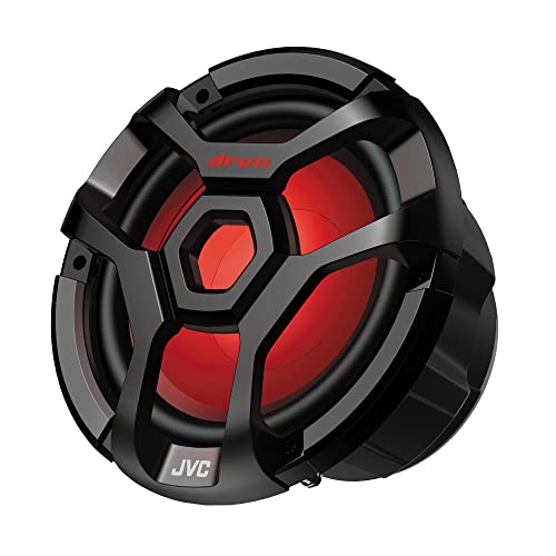 JVC CW-DR1040ML 10-Inch RGB Illunimanation Outdoor Marine/Car Audio Subwoofer - 1,300 Watt Single Black Waterproof Bass Loud Speaker for Marine Stereo Sound System JVC CW-DR1040ML 10-Inch RGB Illunimanation Outdoor Marine/Car Audio Subwoofer - 1,300 Watt Single Black Waterproof Bass Loud Speaker for Marine Stereo Sound System